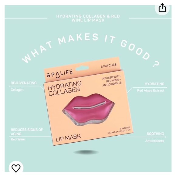 Spa Life Hydrating Collagen Lip Masks - 6 in Box - Picture 4 of 6